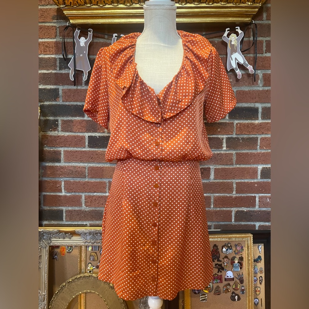 Orange Polka Dot Dress